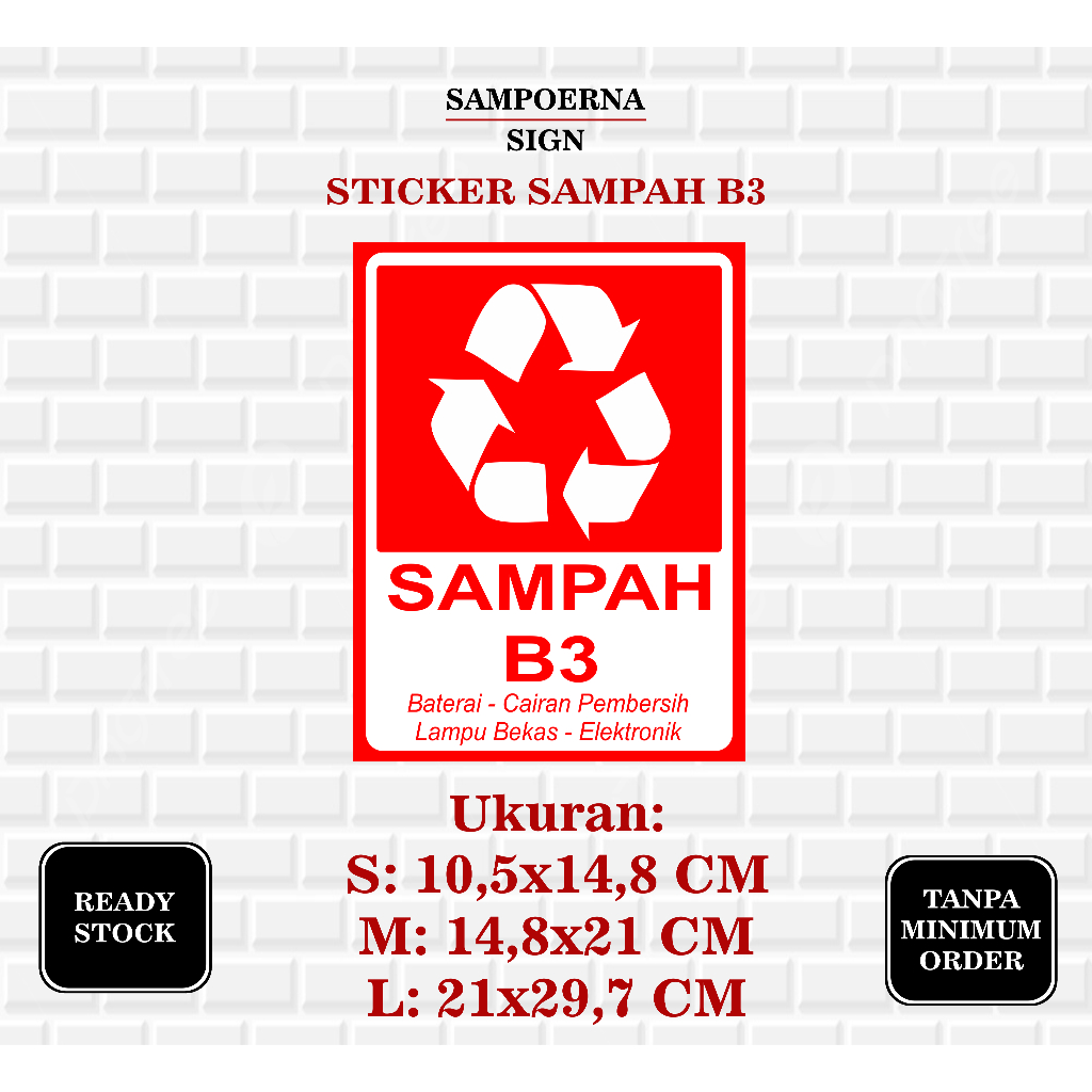 

Sign Sticker limbah b3 / Sign Sticker sampah b3 / stiker sampah b3 / stiker sampah organik anorganik / stiker medis / stiker sampah