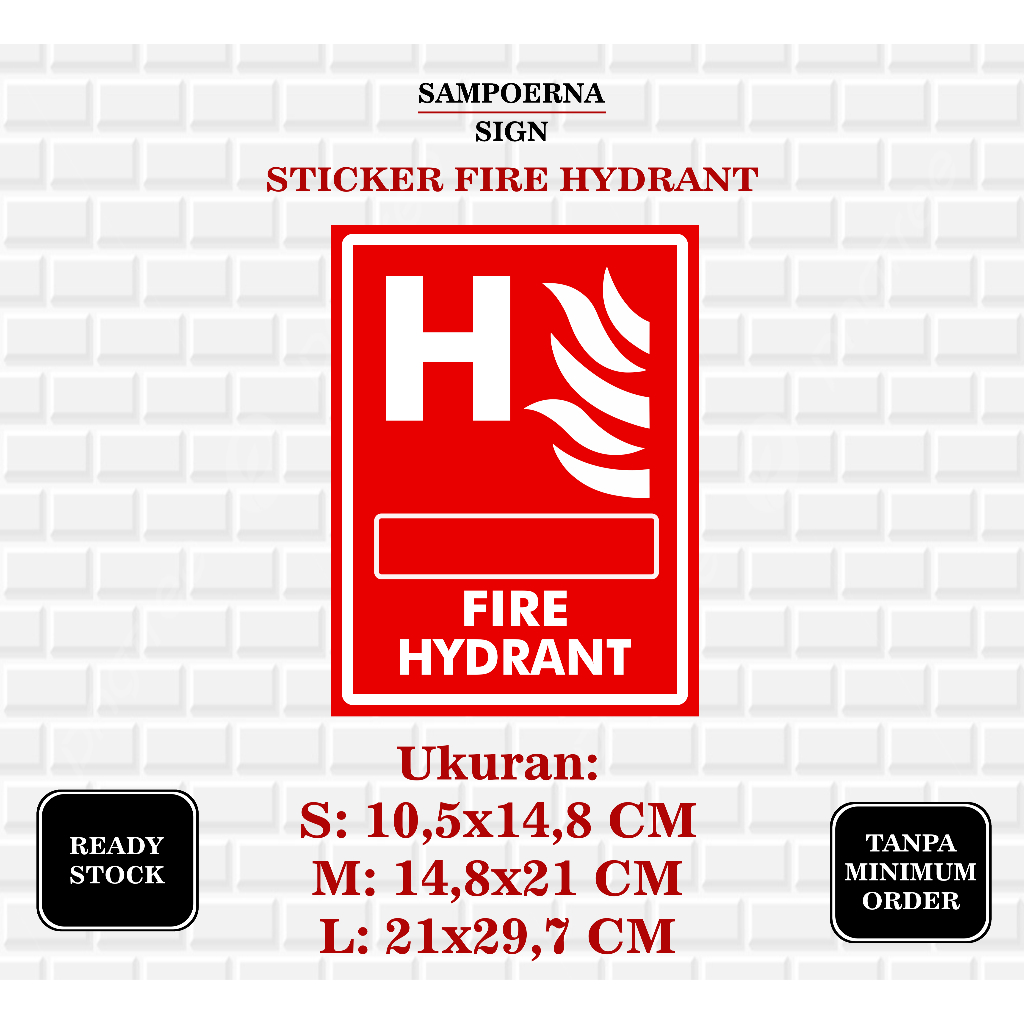 

Sign Sticker Fire Hydrant / Stiker Pemadam Api / Stiker Penunjuk Alat Pemadam Kebakaran