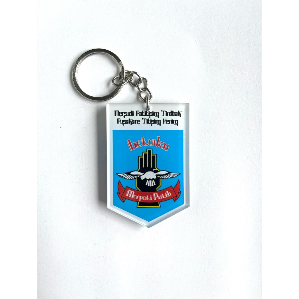 Gantungan Kunci/Ganci Akrilik 2 sisi Silat Merpati Putih