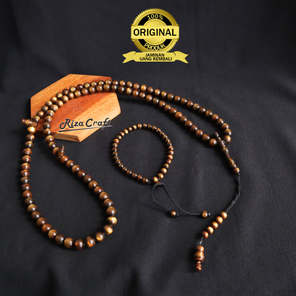 PAKET Tasbih Gelang Tali Arus Yuser Akar Bahar Hitam Serat Emas ASLI Super Original Hemat Terbaik