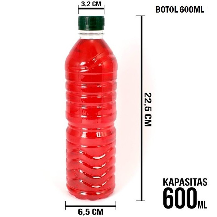 BOTOL PLASTIK SERBAGUNA 600ML BOTOL PLASTIK JUS BOTOL PLASTIK AIR BOTOL AQUA 600ML DENGAN TUTUP