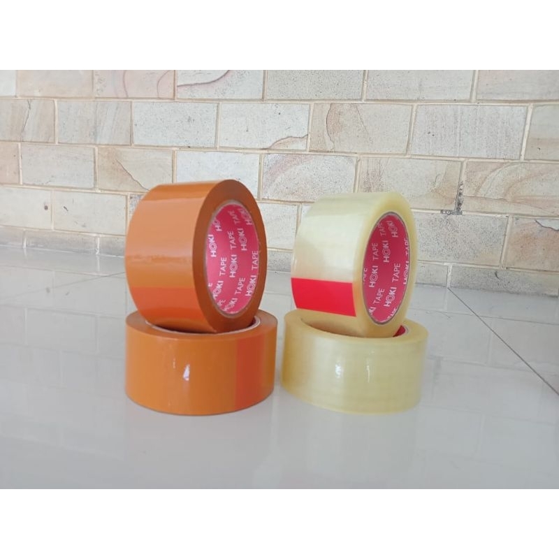 

Lakban Bening & Coklat ukuran 45mm x 200yard