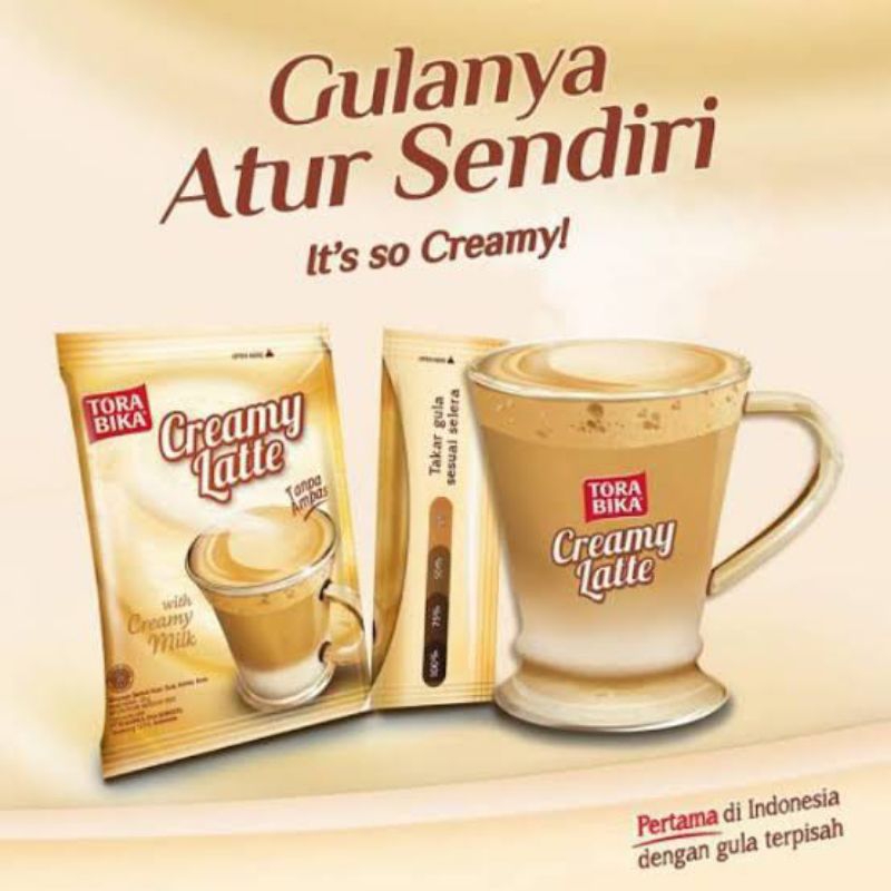 

Torabika Creamy latte kopi Instan gula terpisah renteng