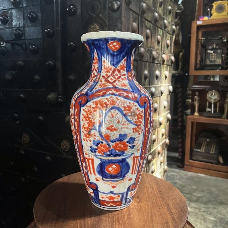 Vas Keramik Porselen Imari Jepang Lawas Jadul Tua