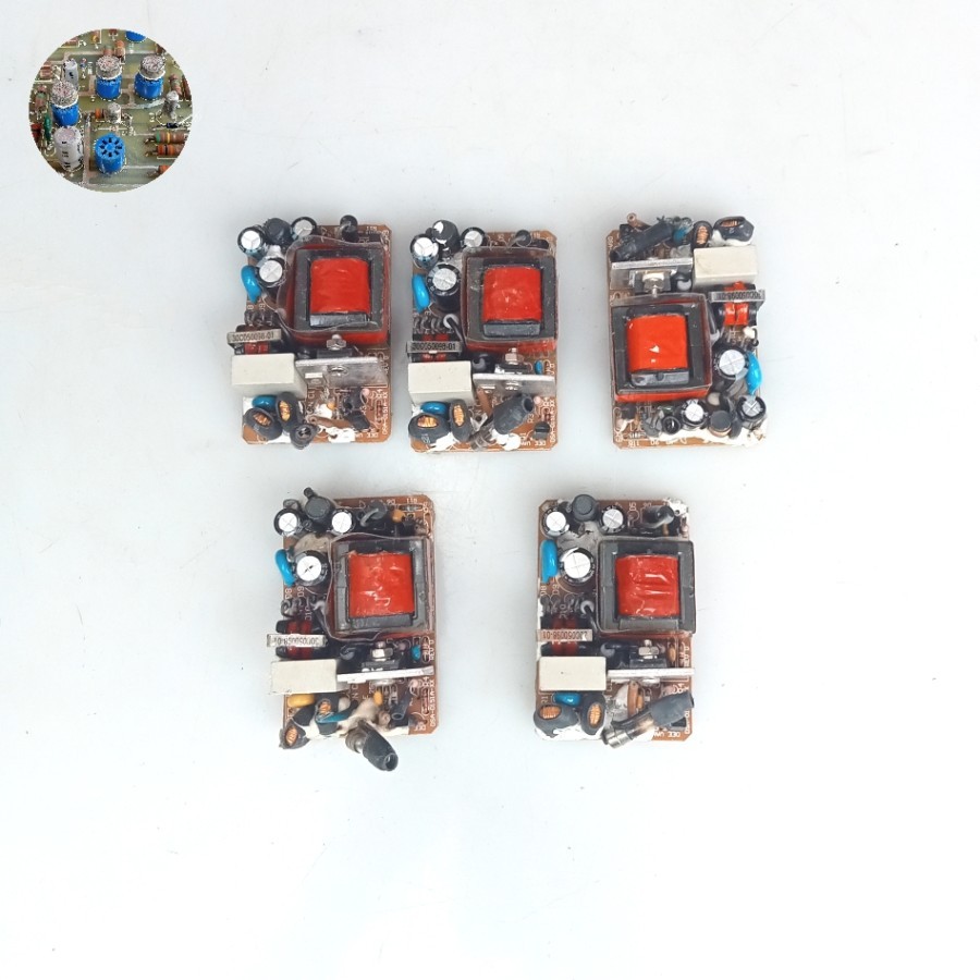 Lot 5pcs PCB Adaptor 12V 1.5A Kondisi Rusak / SMPS Rusak