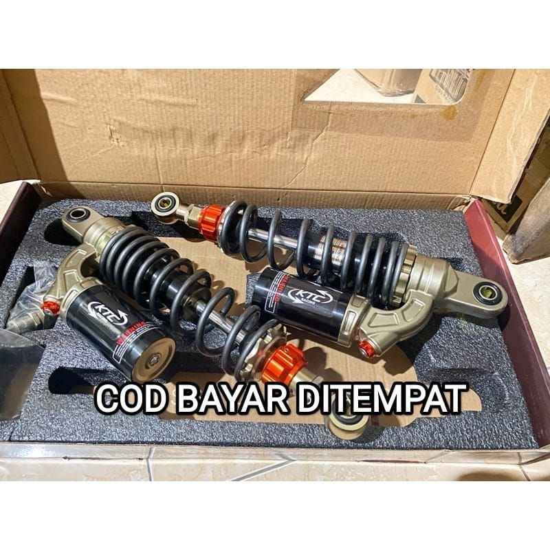 Shock tabung ktc Evo Grey Hitam as gold sok shock tabung Replika  ktc grey hitam as gold size 320mm