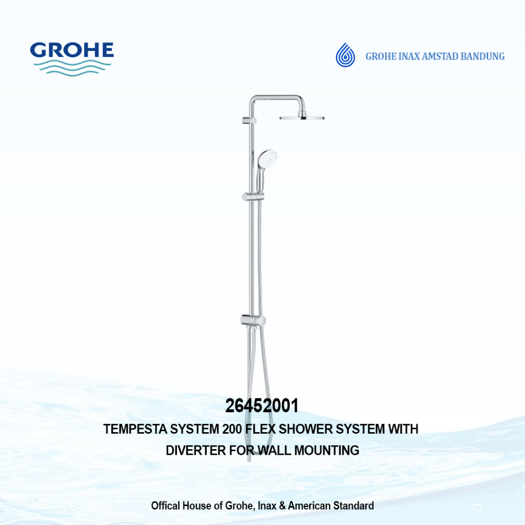 Grohe 26452001 Tempesta System 200 Shower System with diverter