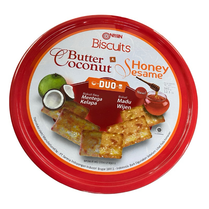 

Nissin Biscuits Butter Coconut Duo Honey Sesame 345gr