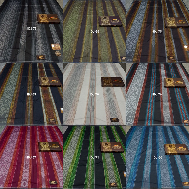 sarung atlas idaman jacquard songket gold motif full timbul