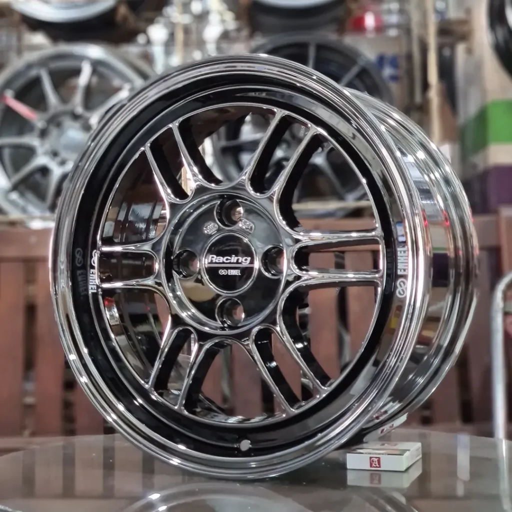 Velg Enkei Rpf1 Ring 15 Lebar 6.5 Pcd 4x100 Et 40 - 45 Warna Black Chorme | Velg Mobil Ring 15 | Vel