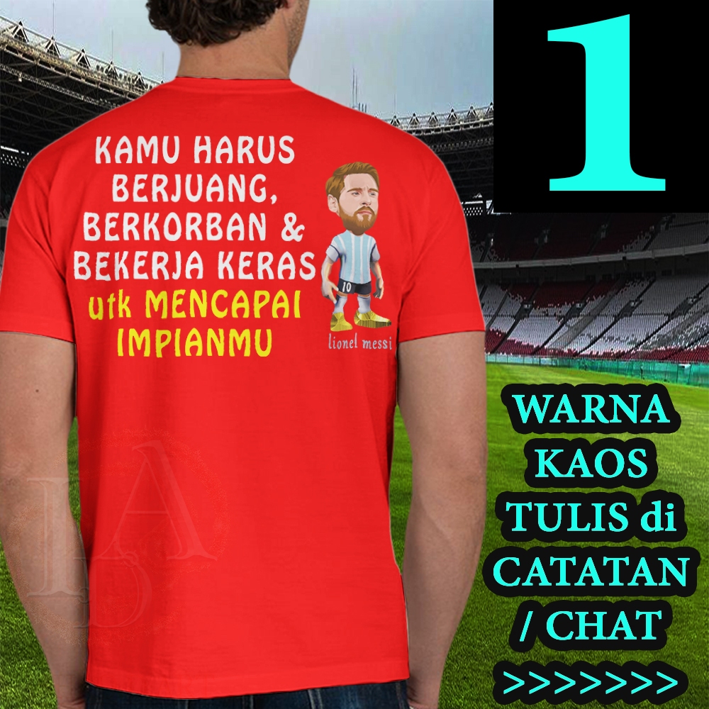 Kaos bola karikatur! kata-kata Inspirasi Lionel Messi