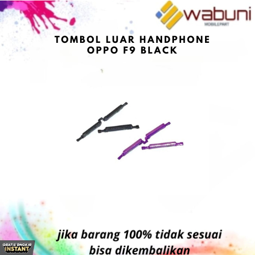 WABUNIMOBILEPART TOMBOL LUAR HANDPHONE OPPO F9 Black