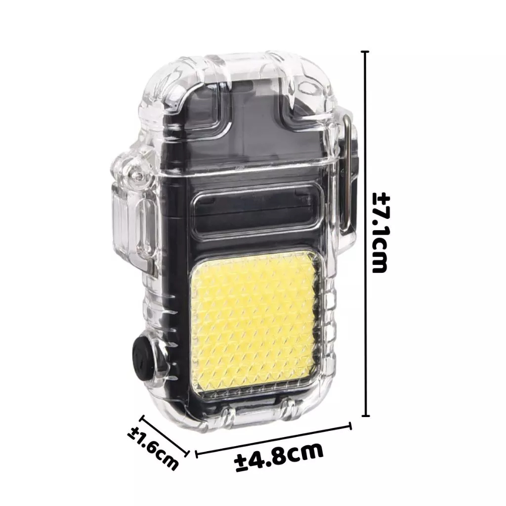 Samiafdol_ Usb Elektrik Type C Led 3 Mode Lampu Senter Mini Tahan Air Pemantik Rokok Anti Angin