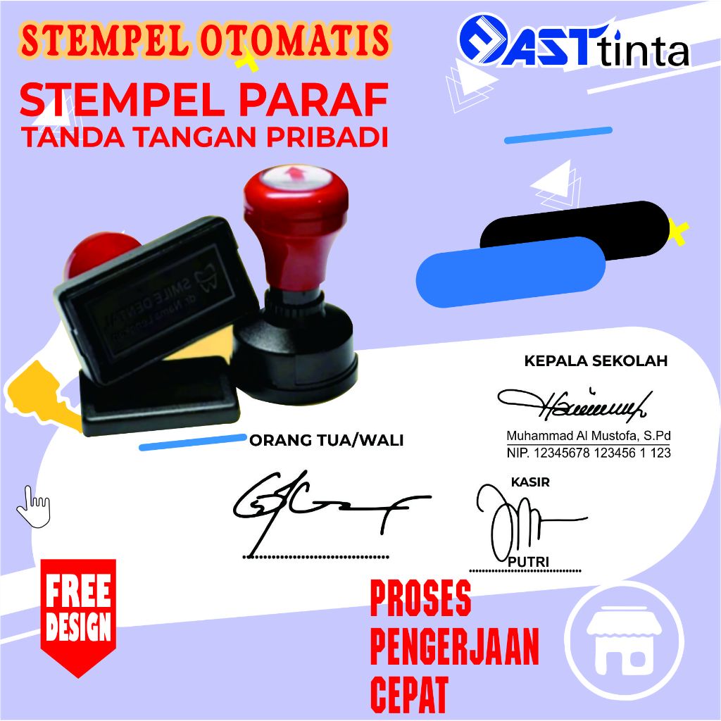 

Stempel Flash Custom Tanda Tangan , Stempel TTD, Stempel Paraf Guru Dosen Dokter Pegawai