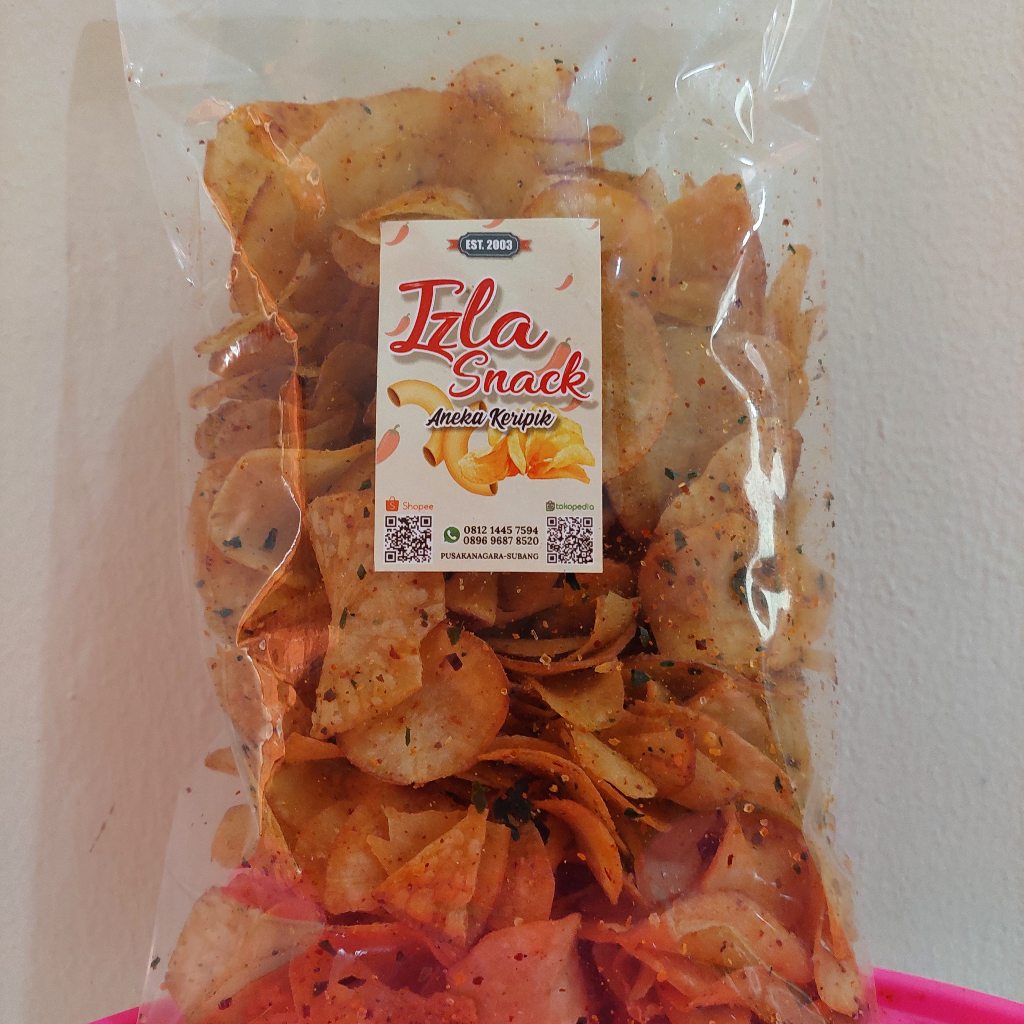 

Keripik Singkong Pedas Daun Jeruk 250 Gram