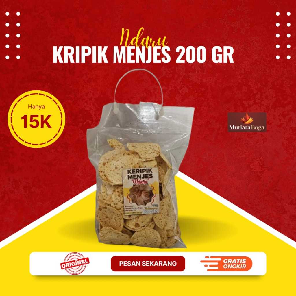 

Kripik Tempe Menjes Cap Ndaru 200 gram