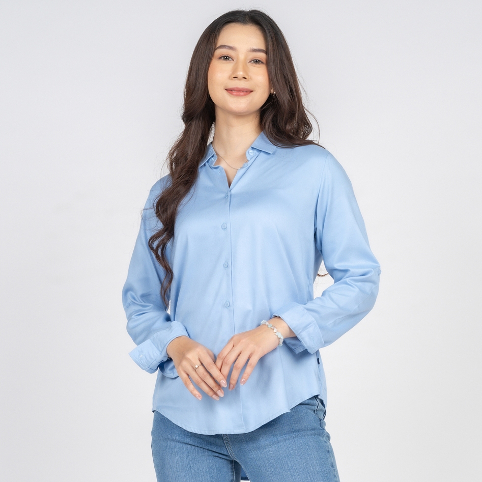 C2 Hazlan Blue Kemeja Casual Wanita