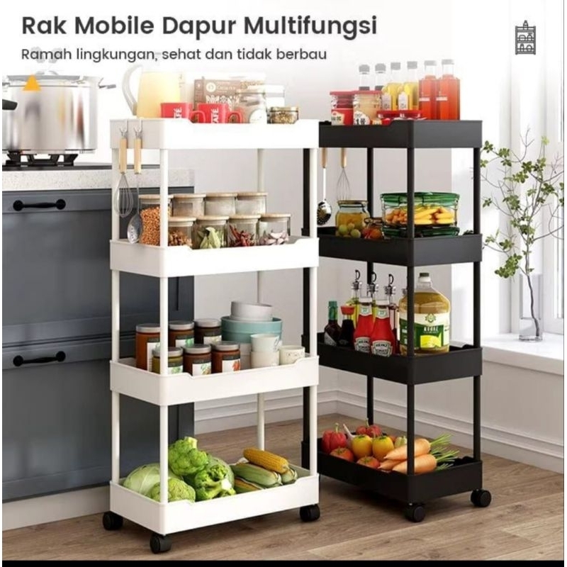 RAK susun plastik 4 tingkat/rak apartemen