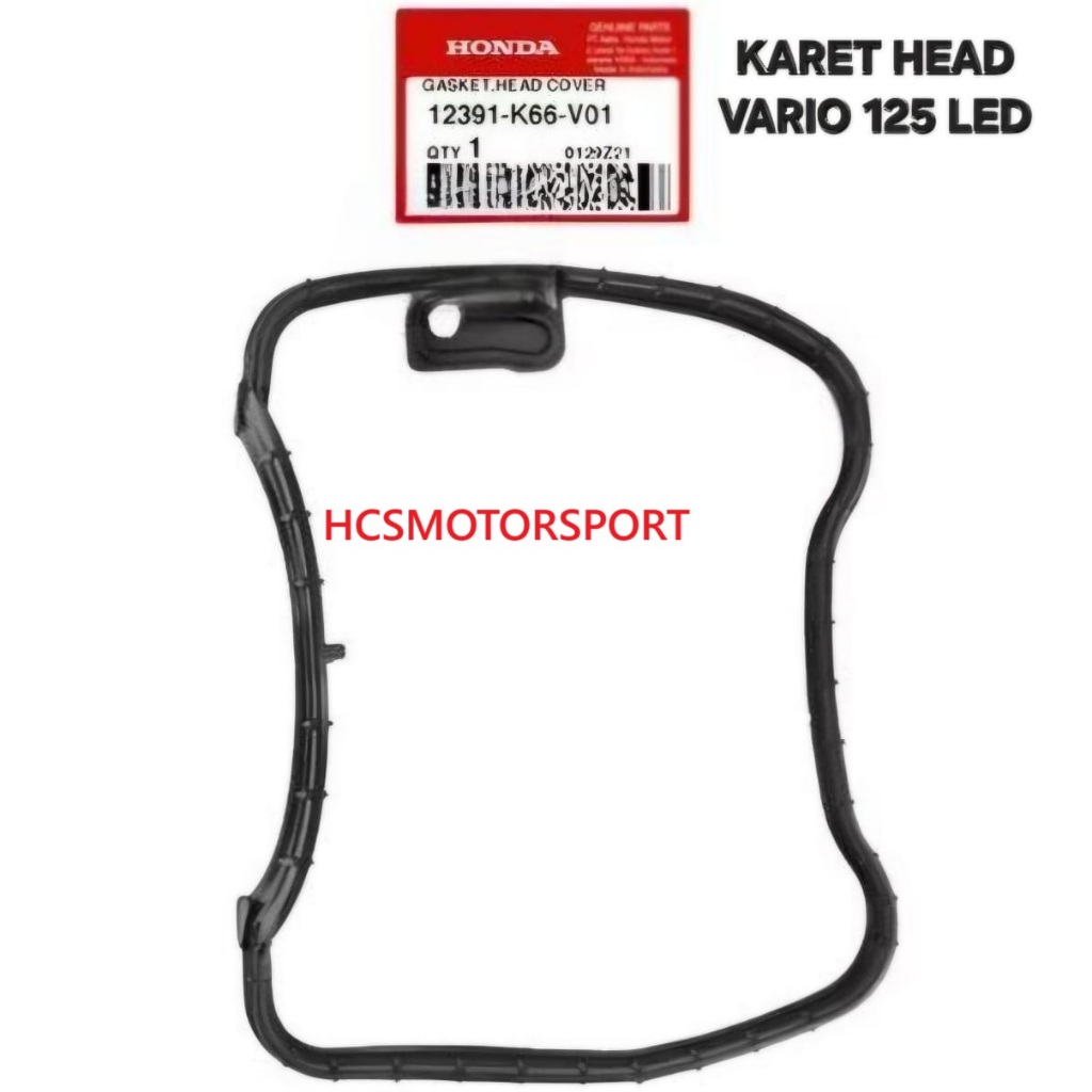 KARET CYLINDER HEAD DEKSEL VARIO 125 LED KODE K66 ORIGINAL 12391-K66-V01