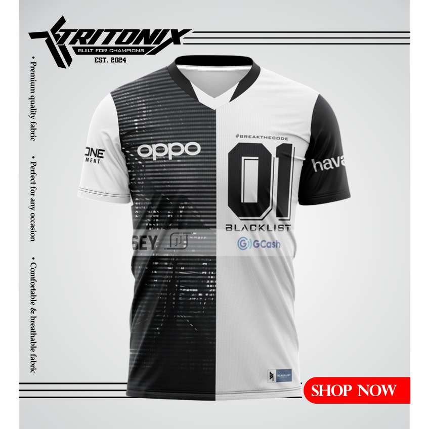 TRITONIX JERSEY KAOS BLACKLIST INTERNATIONAL ESPORT BLCK VER.9 // BAJU JERSEY GAME BLCK V.9