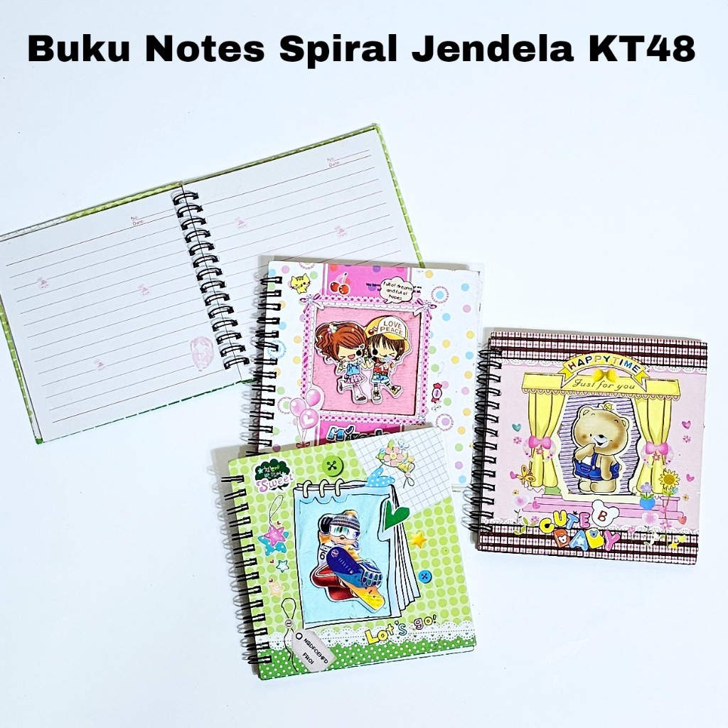 

Buku Notes Spiral Jendela KT48 (motif random)/Buku Catatan/Note Book