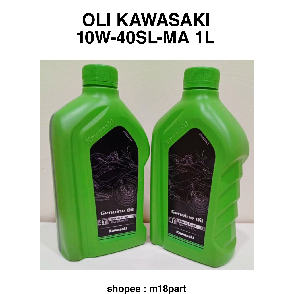 Bluberry02 Oli Kawasaki 10W-40 Sl Ma 1Liter / Oli Mesin Motor Kawasaki Ninja 1Liter Kawasaki 1Lt