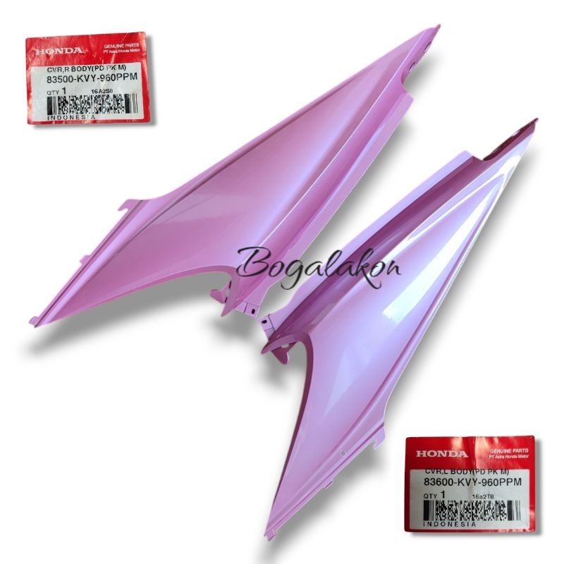Cover body samping belakang sepasang beat karbu pink original ahm