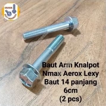 Baut Arm Knalpot Nmax Aerox Lexy / Baut 14 panjang 6cm ( 2pcs)
