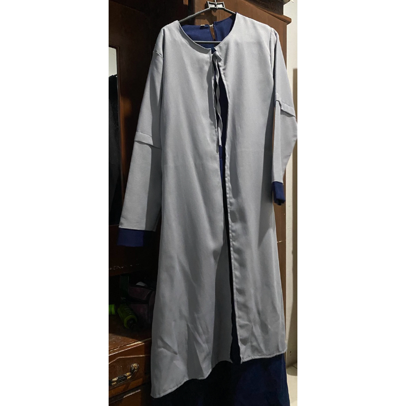 preloved Gamis sabyan, abu navy