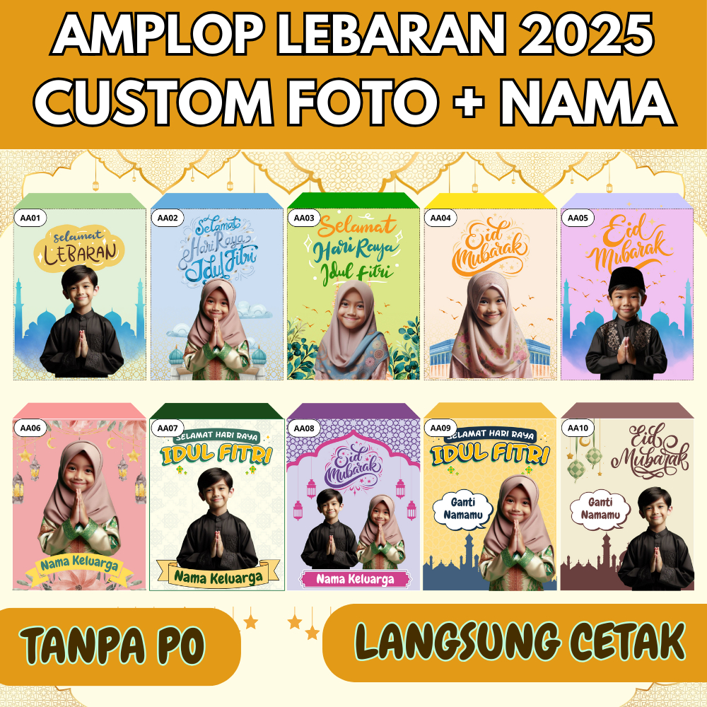

Amplop Lebaran 2025 Custom Foto/Logo dan Nama