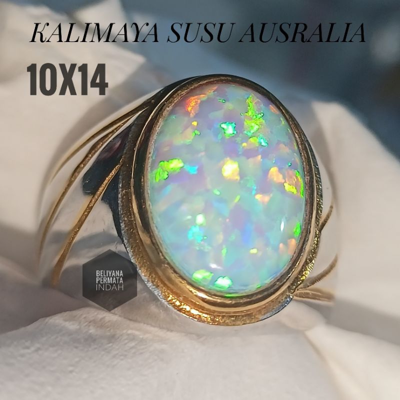 CINCIN BATU KALIMAYA SUSU AUSRALIA KEMBANG JARONG ASLI SUFER MEWAH