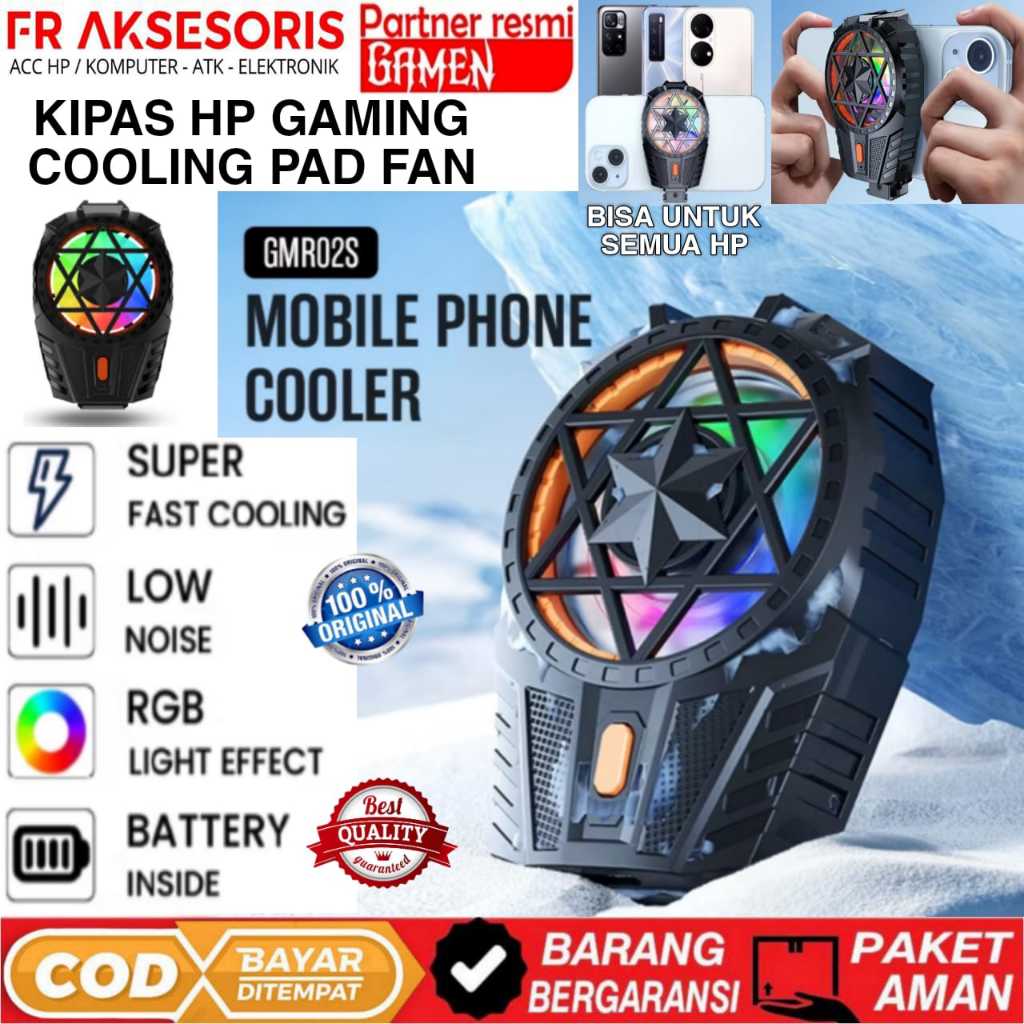 Cooler HP Gaming GAMEN GMR02S Fan Cooler Hp Tanpa Kabel COOLING PAD HP Heatsink GMR02S Rechargable B