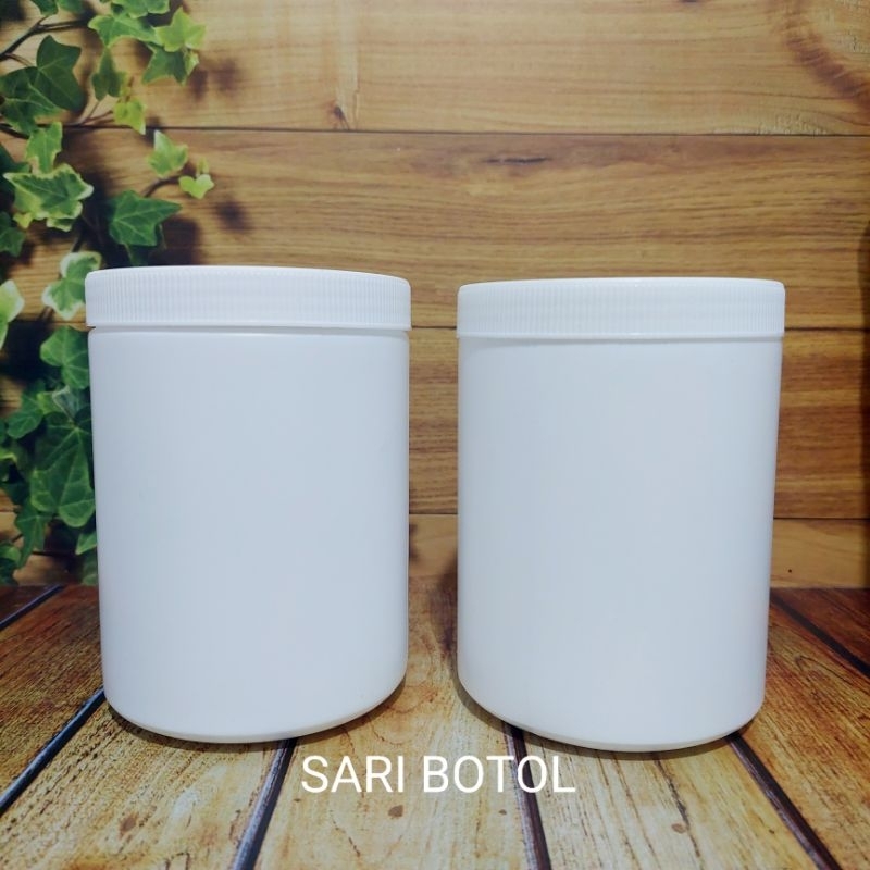 POT LULUR SCRUB 1KG / TOPLES POT LULUR SCRUB HDPE PUTIH 1000GR