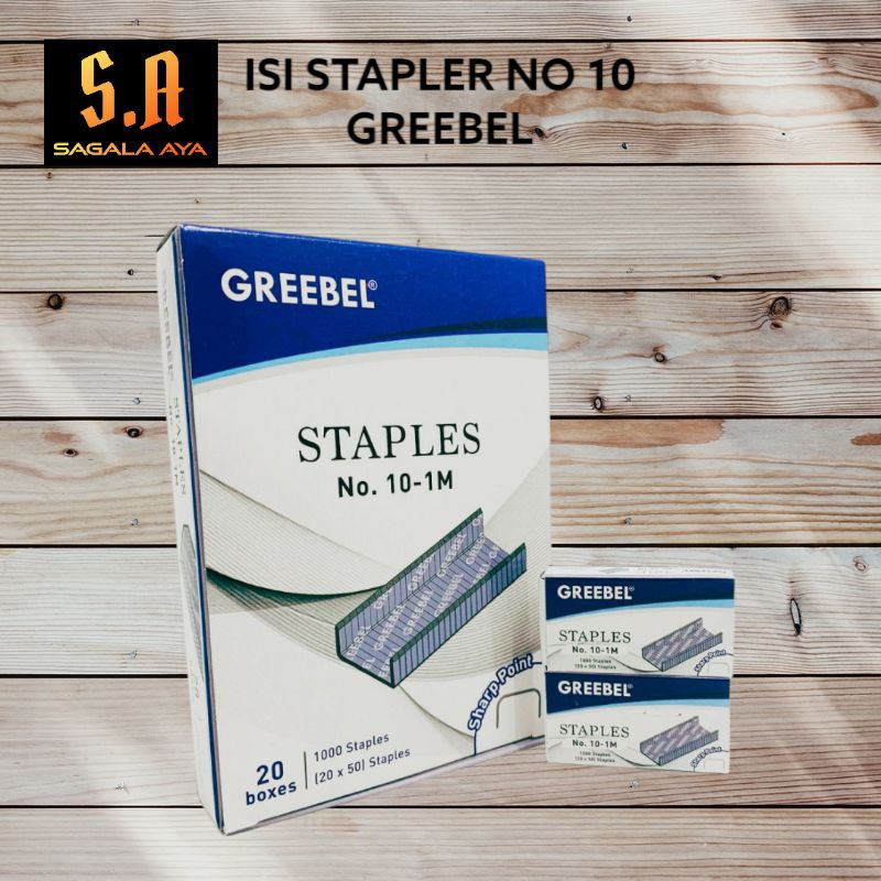 

Isi staples kecil no 10 greebel 1 box isi 20 kotak kecil