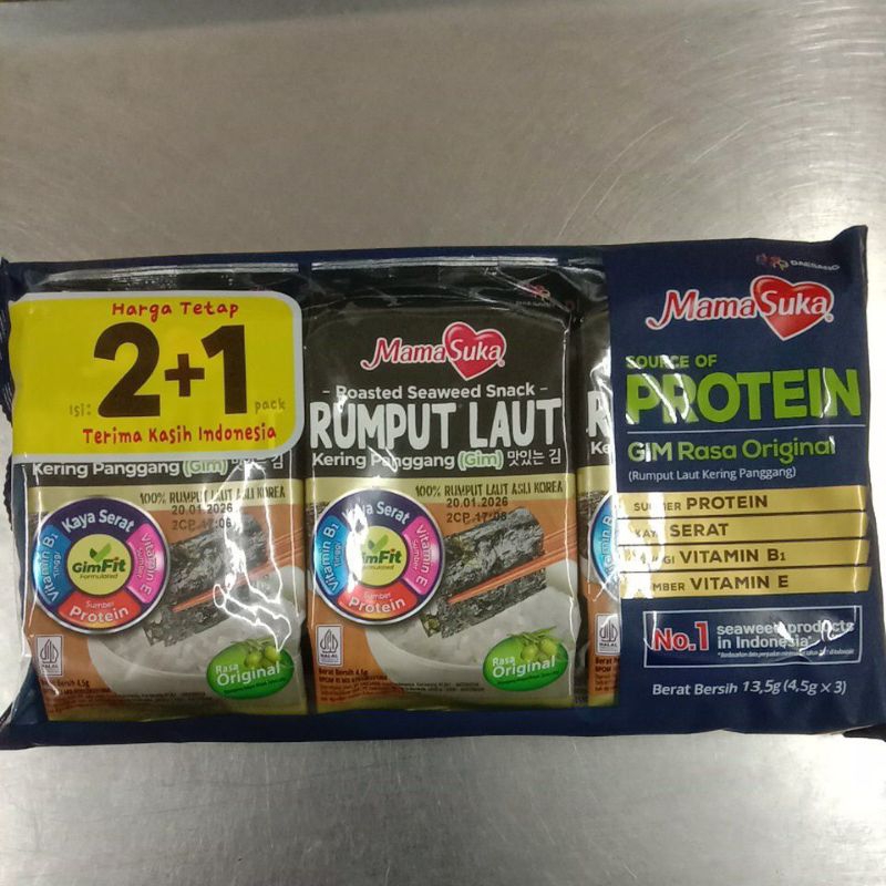 

Mamasuka Rumput Laut 4,5gr 2+1