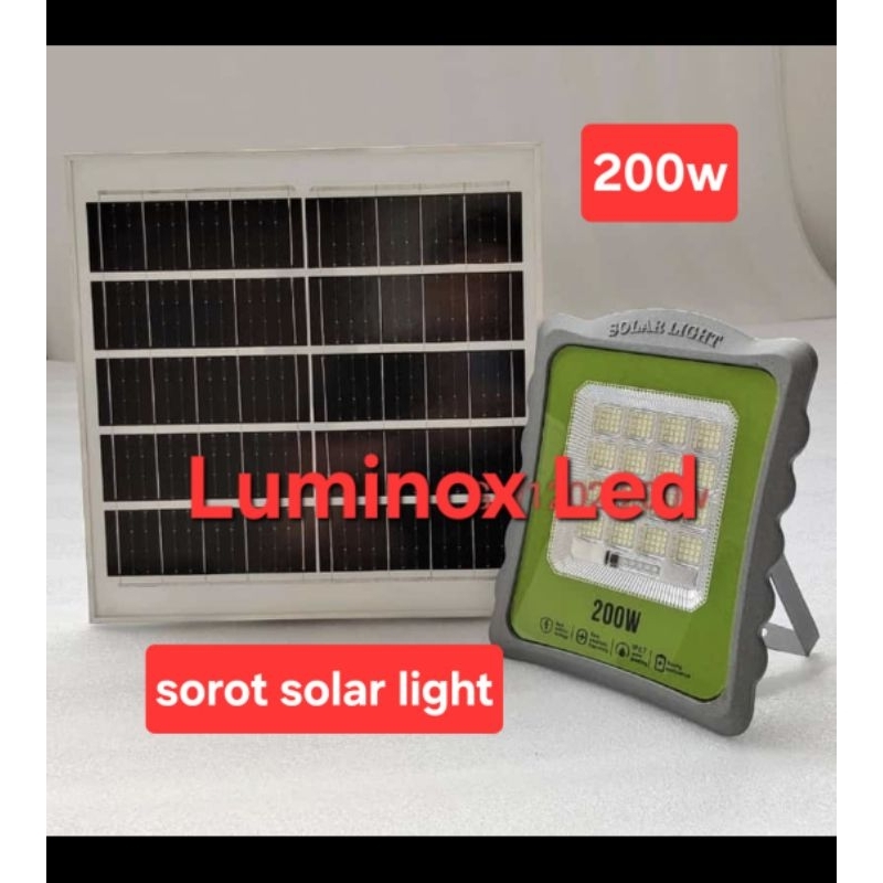 lampu sorot solar light 100w 200w / tembak led panel surya 200watt 100watt outdoor