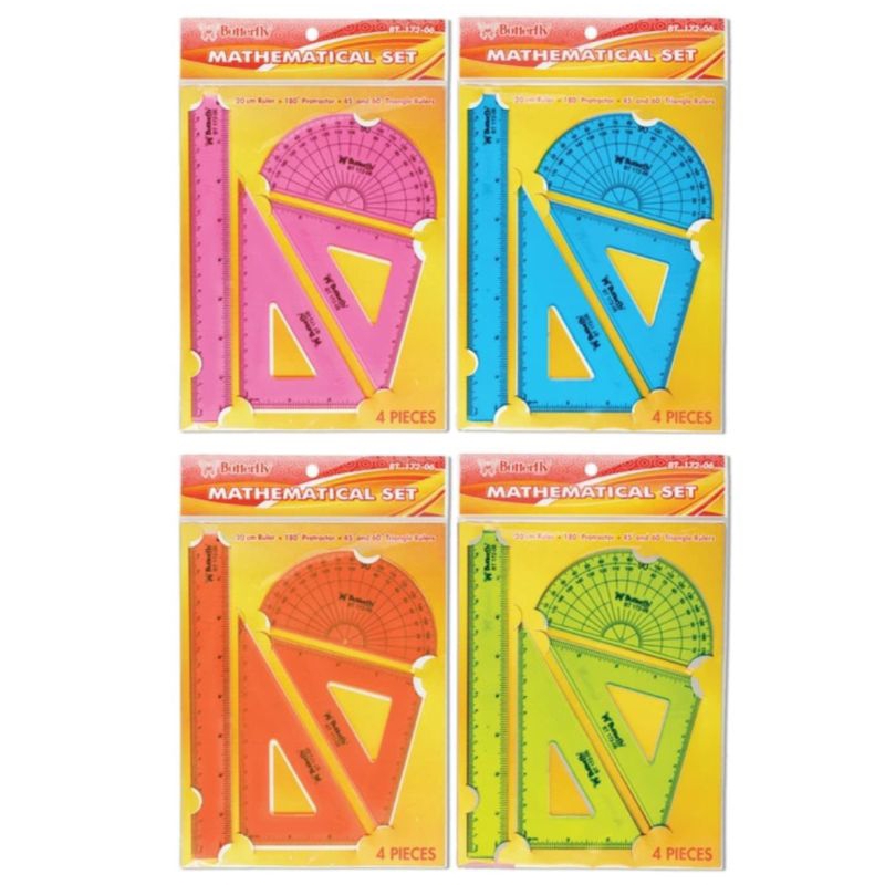 

Penggaris siku / rol segitiga set butterfly BT 172-06