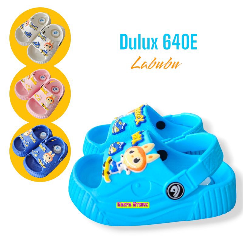 Sandal Selop Anak Labubu Dulux 640E dan 641E Original Karet Empuk Eva Nyaman Untuk Anak