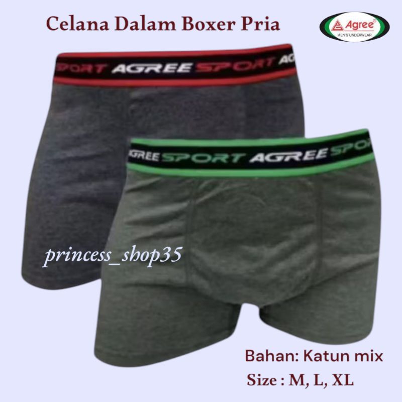 Celana Dalam Boxer Pria Dewasa CD Laki Agree 6603