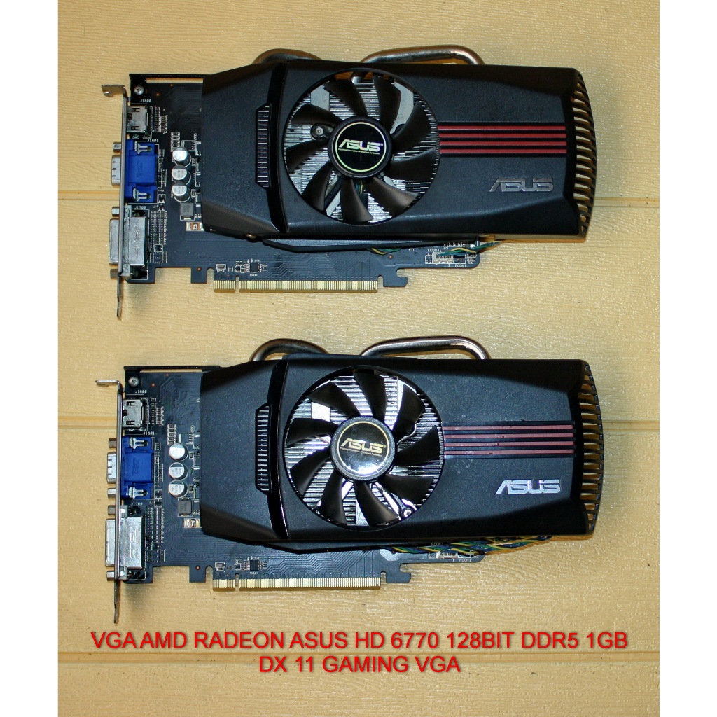 VGA GAMING AMD RADEON ASUS HD 6770 128BIT DDR5 1GB VGA DX 11 NORMAL OK