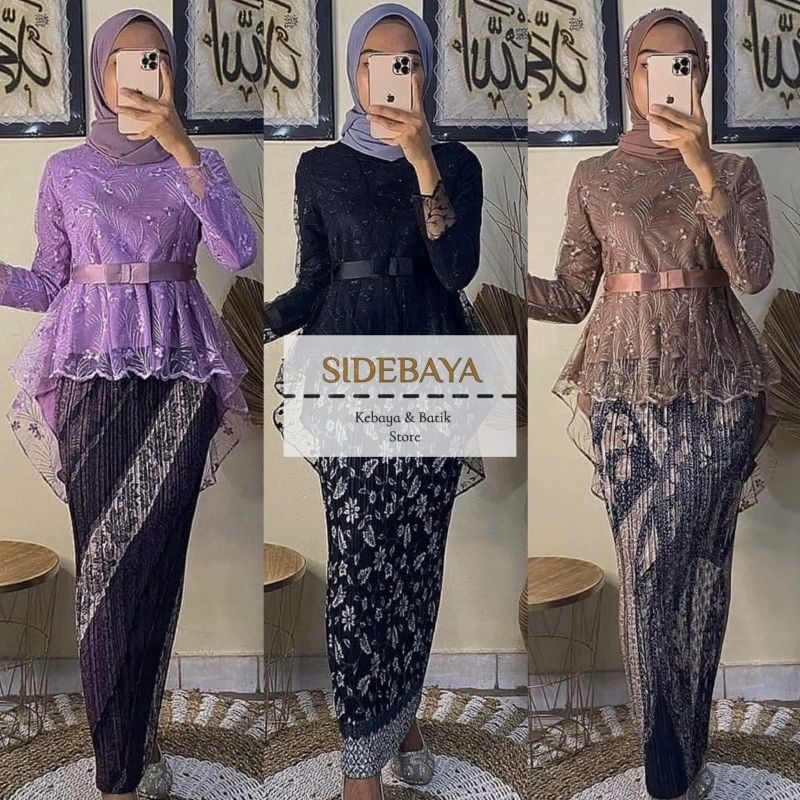 (BAYAR DITUJUAN) SET KEBAYA PITA QIANA REALPICT TERLARIS > SET KEBAYA MODERN PAYET / SET KEBAYA WISU
