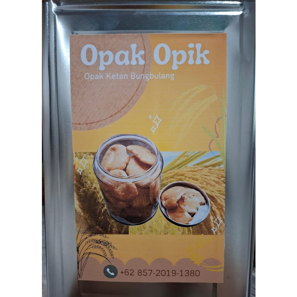 

Opak Makanan Tradisional Garut berat 1,5 kg isi 60 buah