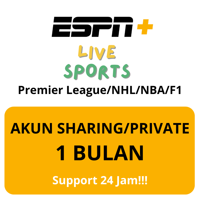 ESPN+ / ESPN Plus Langganan 1 Bulan - Live Sports Terlengkap, Garansi Stabil
