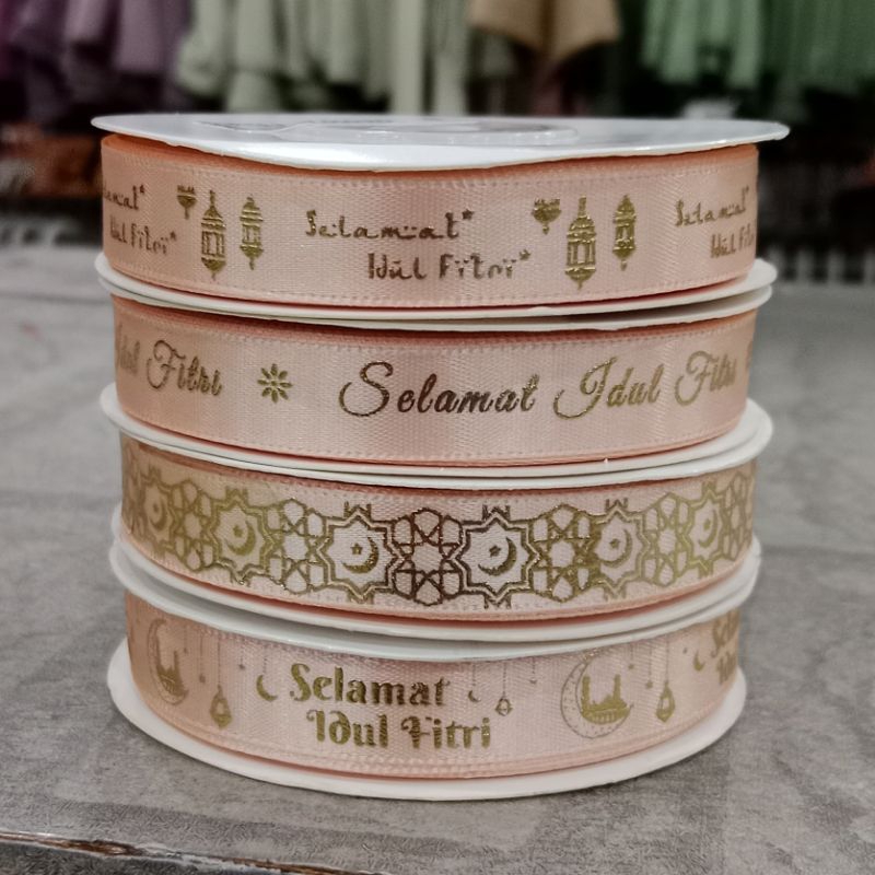 

Pita Idul Fitri Lebaran / Pita Hampers Lebaran 1,2cm per Roll