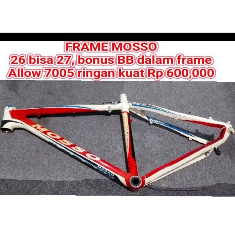 frame mosso 26 size L body kurang mulus