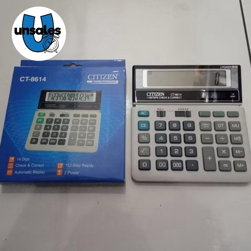 

alkulator Dagang 14 Digit Citizen CT-8614 Check & Correct