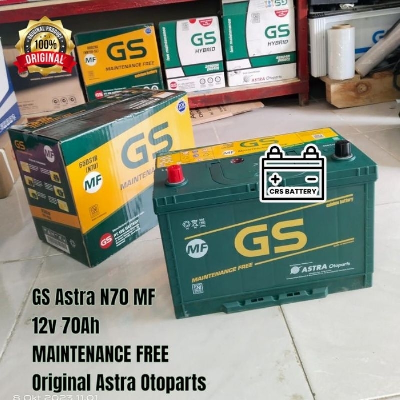 Aki Mobil Mitsubishi Kuda, L300 L200 Diesel Accu GS Astra N70 MF 70Ah