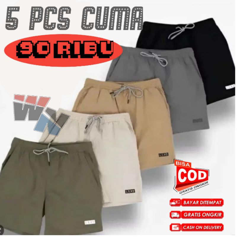 CELANA BOARDSHORT PENDEK PRIA Termurah Keren Kekinian Celana Kasual Casual Hitam Army Krem