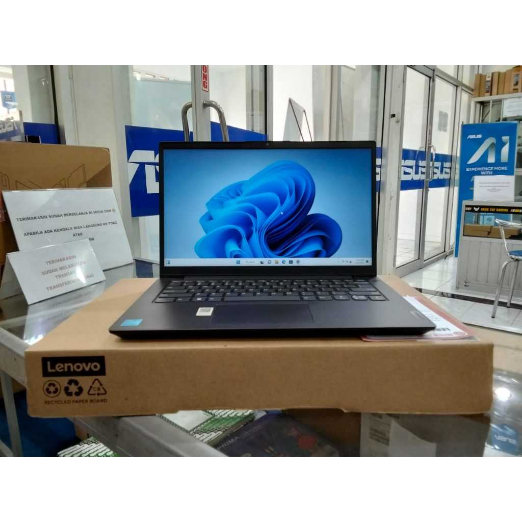 Laptop Baru Lenovo V14 G2 ITL Core i3-1115G4 RAM 4GB SSD 256GB 14" FHD Win 11
