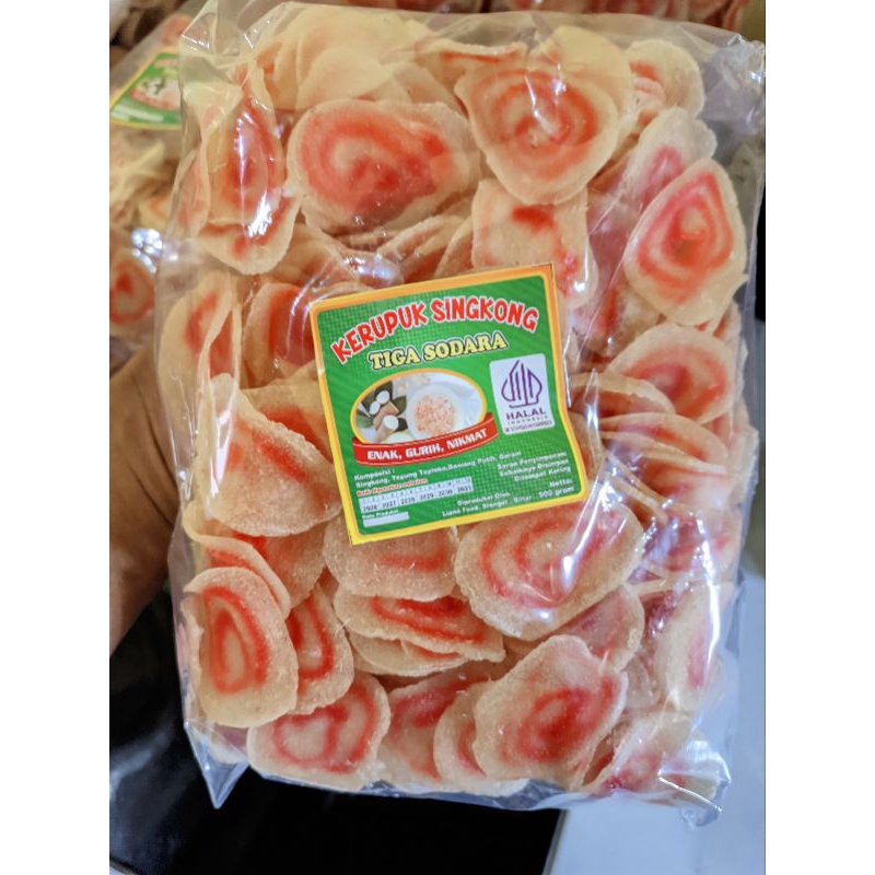 

krupuk singkong tiga sodara 1kg gurih enak dan nikmat